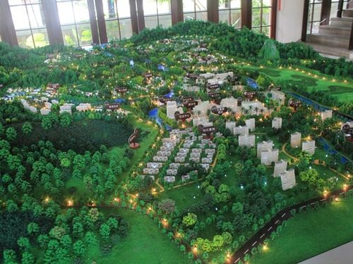 合水合水沙盘模型